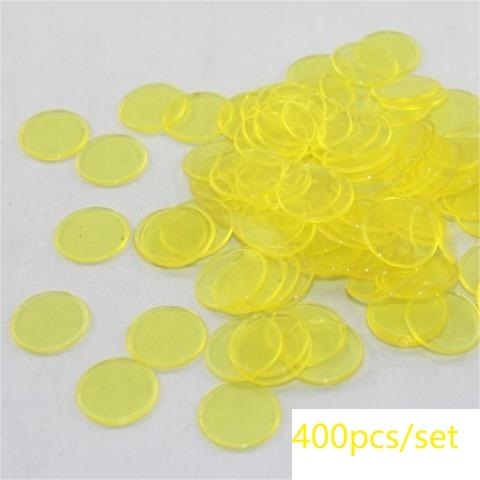 Transparent plastic bingo game accessories, wholesale of 19mm counting coin chips