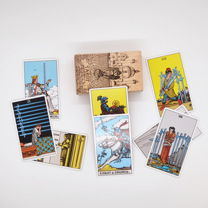 Eco Friendly 70*120mm 78 Sheet Playing Cards Custom Printing Large Tarot Cards With Guidebook