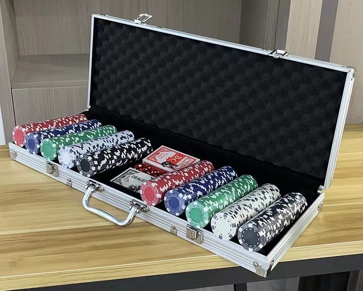 Supply Cheap Chips 11.5g Poker Set Chips 500PCS Casino Chips With Aluminum Box