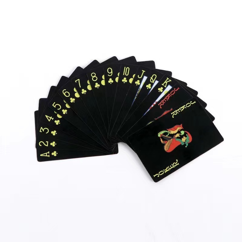 Custom Printing Double Sided 57x87mm Board Game Card Black Plastic Deck Card Custom Playing Cards With Box