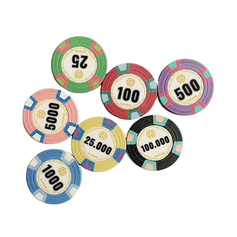 Casino quality 10g clay custom ceramic chips poker chips game casino chips set