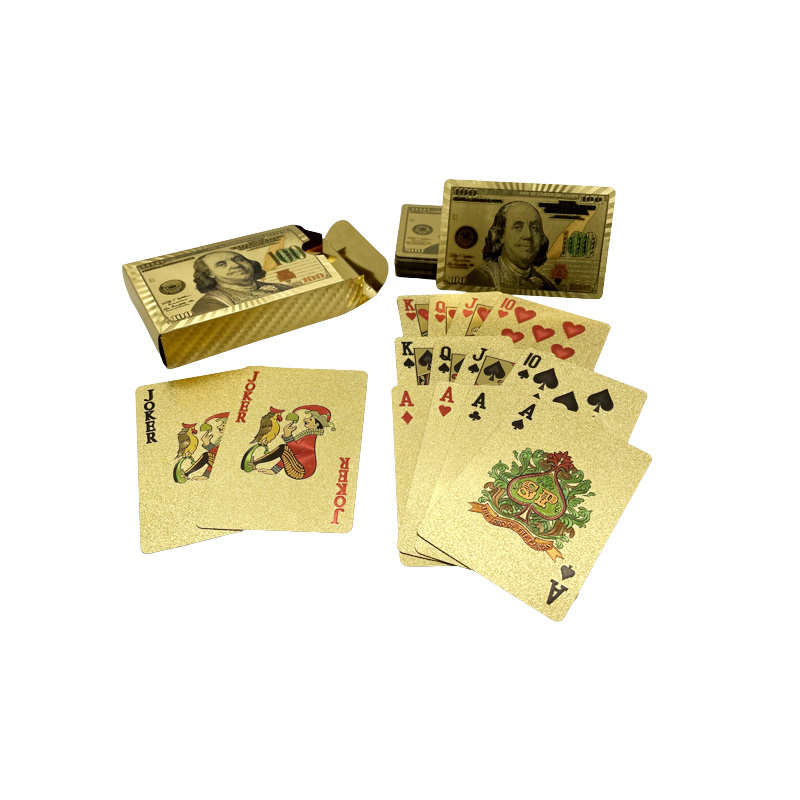 factory direct price printer playing cards durable waterproof golden playing card