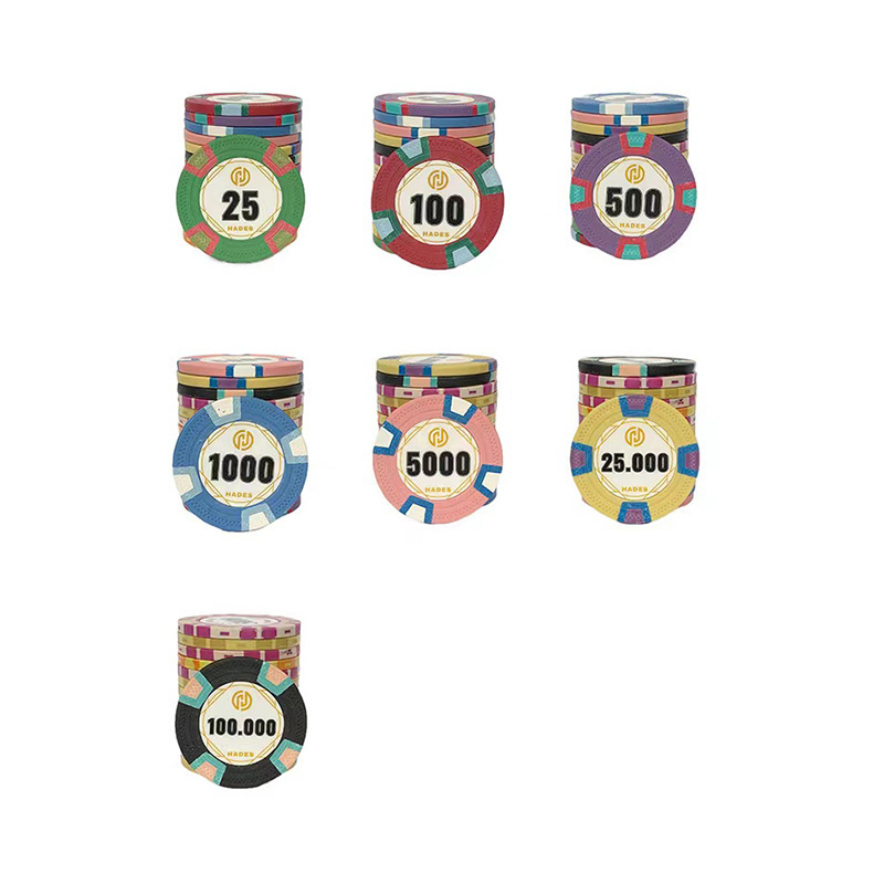 Casino quality 10g clay custom ceramic chips poker chips game casino chips set