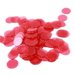 Transparent plastic bingo game accessories, wholesale of 19mm counting coin chips