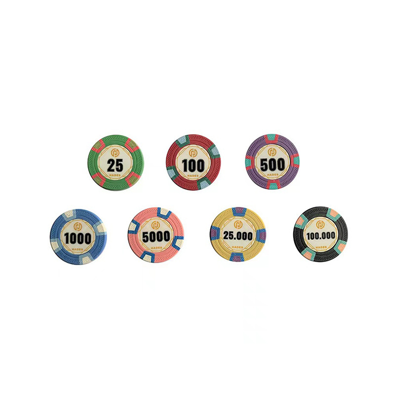 Casino quality 10g clay custom ceramic chips poker chips game casino chips set