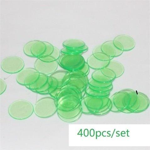 Transparent plastic bingo game accessories, wholesale of 19mm counting coin chips