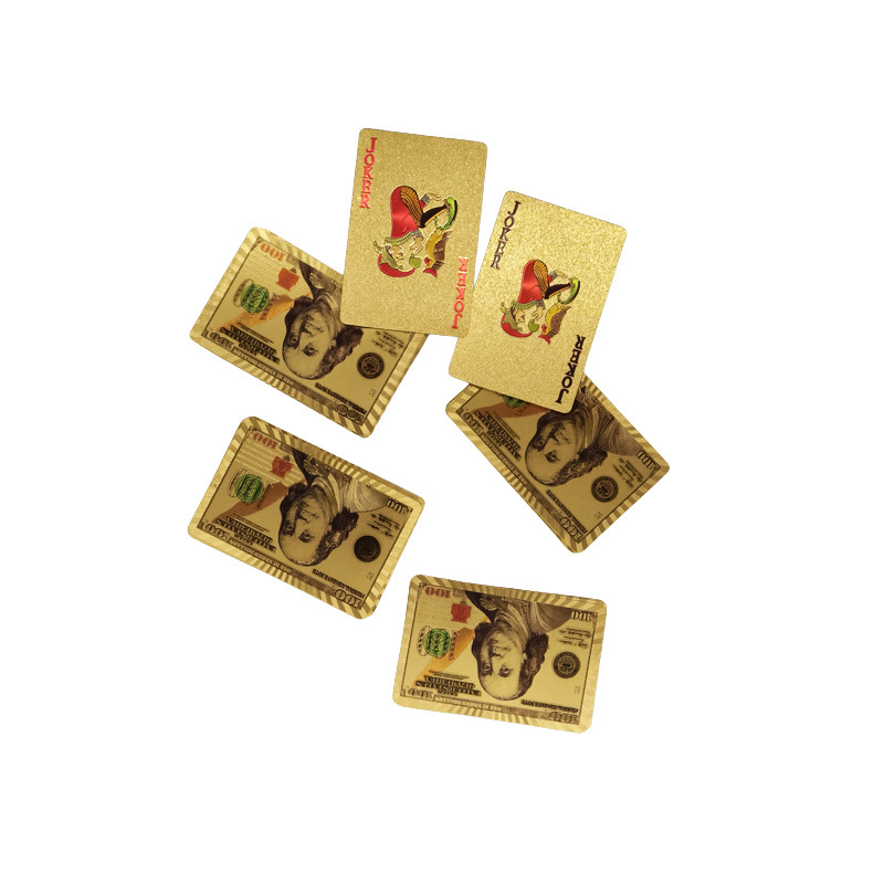 factory direct price printer playing cards durable waterproof golden playing card