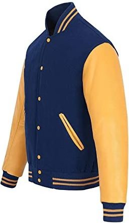 Men's Stylish Color Contrast Long Sleeves Varsity Jacket College Seniors Varsity Jackets