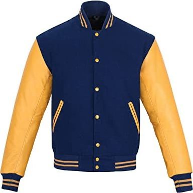 Men's Stylish Color Contrast Long Sleeves Varsity Jacket College Seniors Varsity Jackets