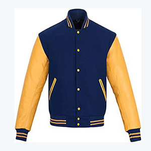 Men's Stylish Color Contrast Long Sleeves Varsity Jacket College Seniors Varsity Jackets