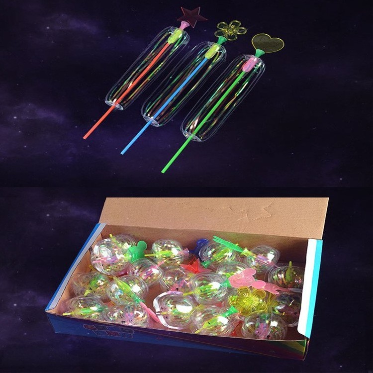 New wholesale variety magic bubble wand children's toys Twister magic wand flash light rotating rod led flashing toy