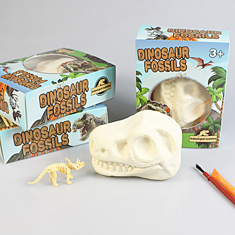 wholesale children educational learning kids gift archaeological dinosaur bone skeleton fossil excavation DIY dig kit toy