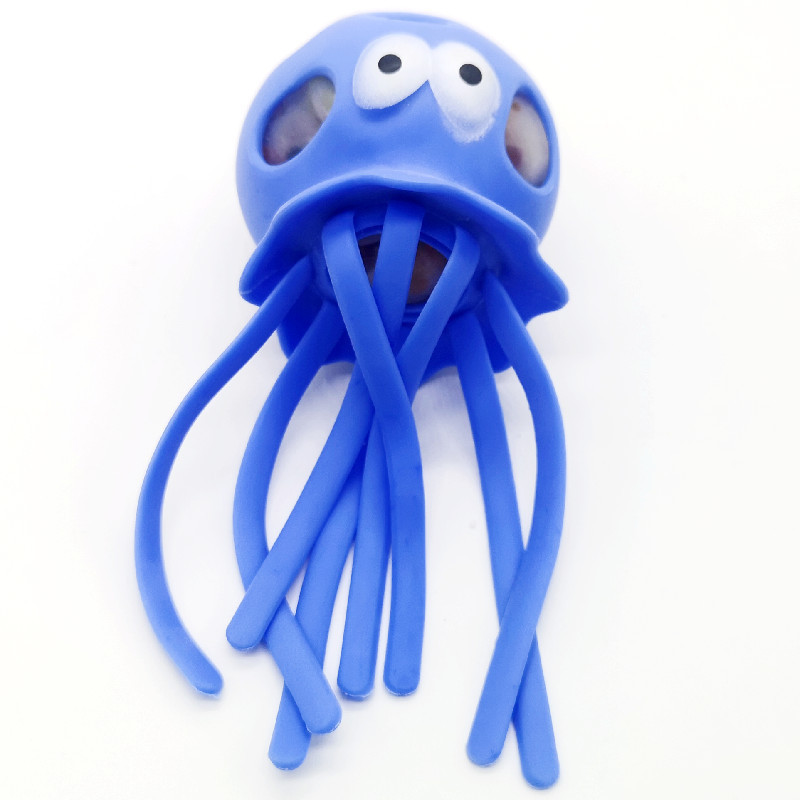 Jellyfish bubble big bead TPR soft rubber novel vent decompression toy Hot Sale Summer Toys Bath Toy Water Octopus