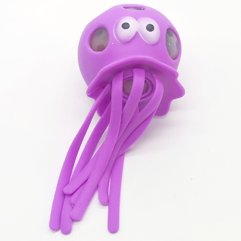 Jellyfish bubble big bead TPR soft rubber novel vent decompression toy Hot Sale Summer Toys Bath Toy Water Octopus