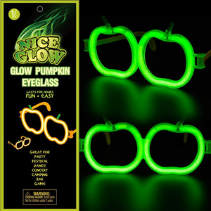 hot selling glow in the dark Halloween gift funny fancy ball dancing party carnival concert fluorescence light stick eyeglasses