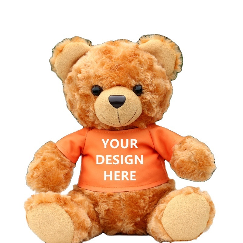 doll plush custom Blank Personalized Logo plush custom stuffed animal Promotional Stuffed Plush Toys Teddy Bear with T shirt