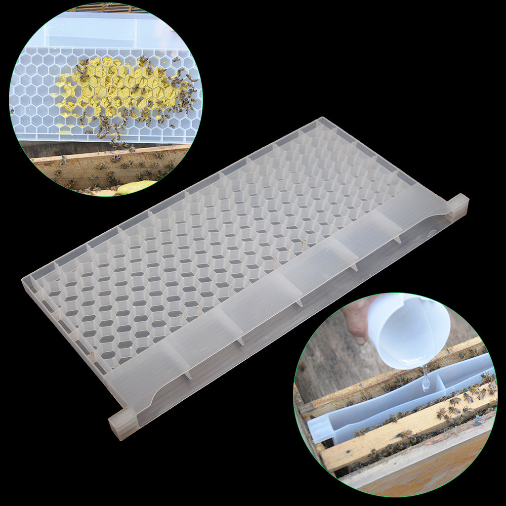 Bee pollen feeder Bee pollen box Porous plastic pollen feeder Beekeeping tools Beehive tools