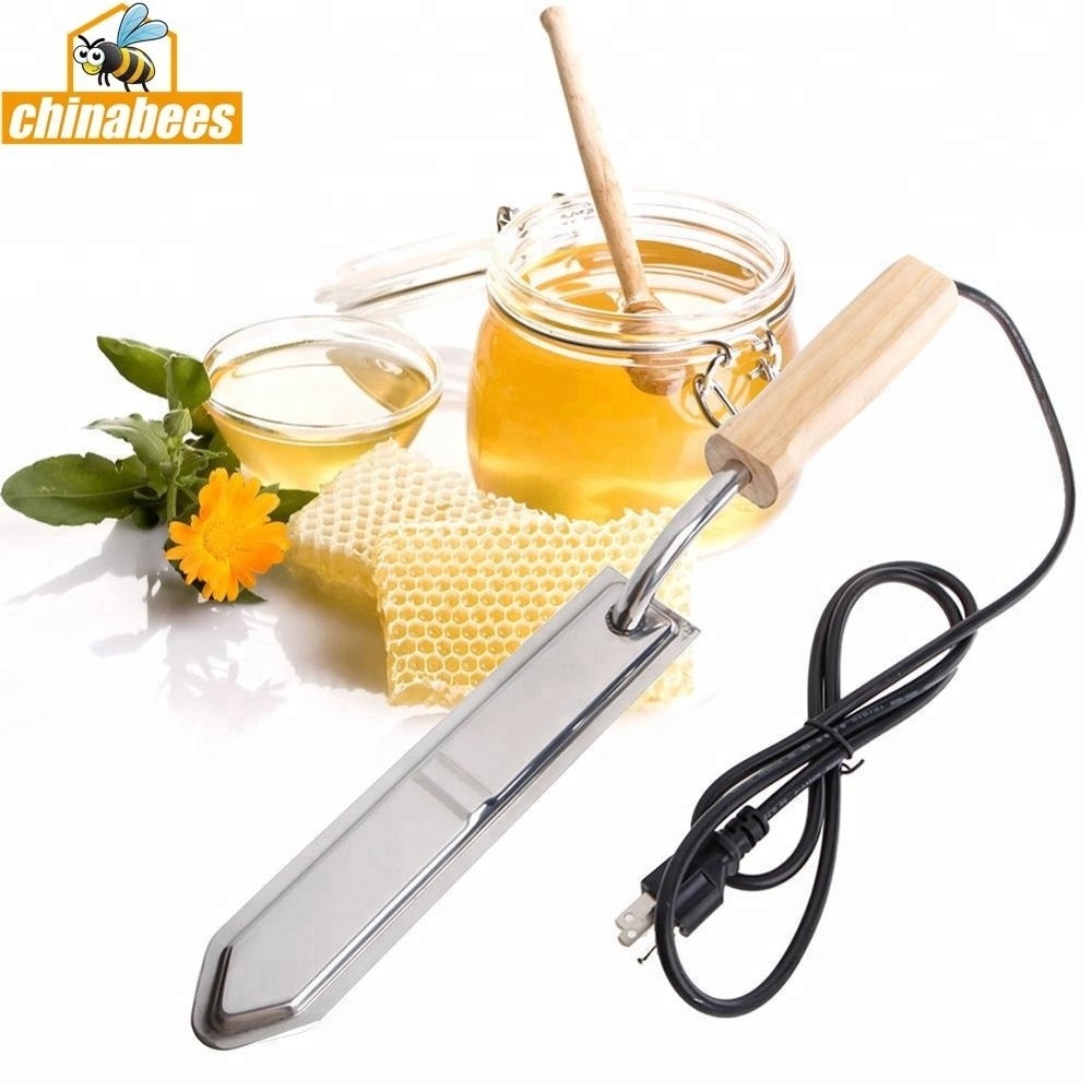 CHINABEES Apicultura Electric Honey Knife Bee Beekeeping Equipment Heats Up Quickly Cutting Knife Scraper Bee Extractor Tool EU/