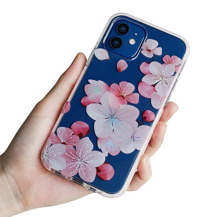 Wholesale OEM Custom Logo Glitter Shining Flower Mobile Phone Accessories Case for iPhone 12 Case Covers