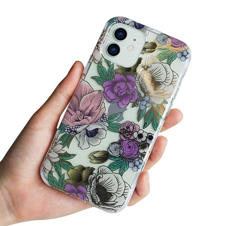 Wholesale OEM Custom Logo Glitter Shining Flower Mobile Phone Accessories Case for iPhone 12 Case Covers