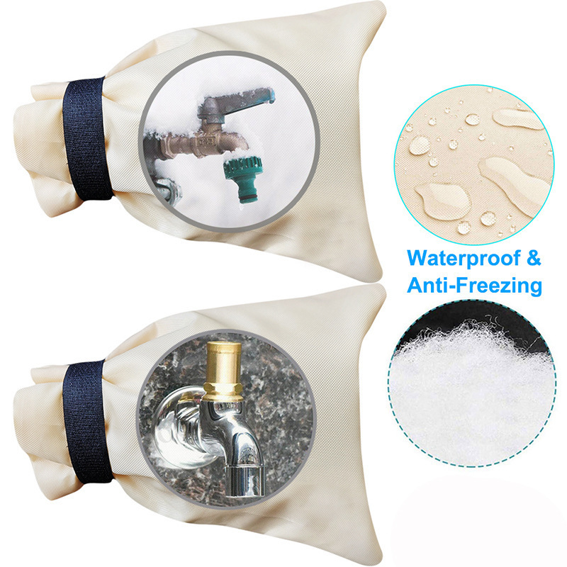 Winter Insulated Water Faucet Protector Hose Cover Socks Outdoor Tap Faucet Cover