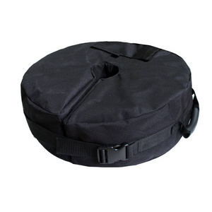 Durable Black 600D Oxford Detachable Round Sun Umbrella Base Weight Sand Bag For Offset Patio Umbrellas