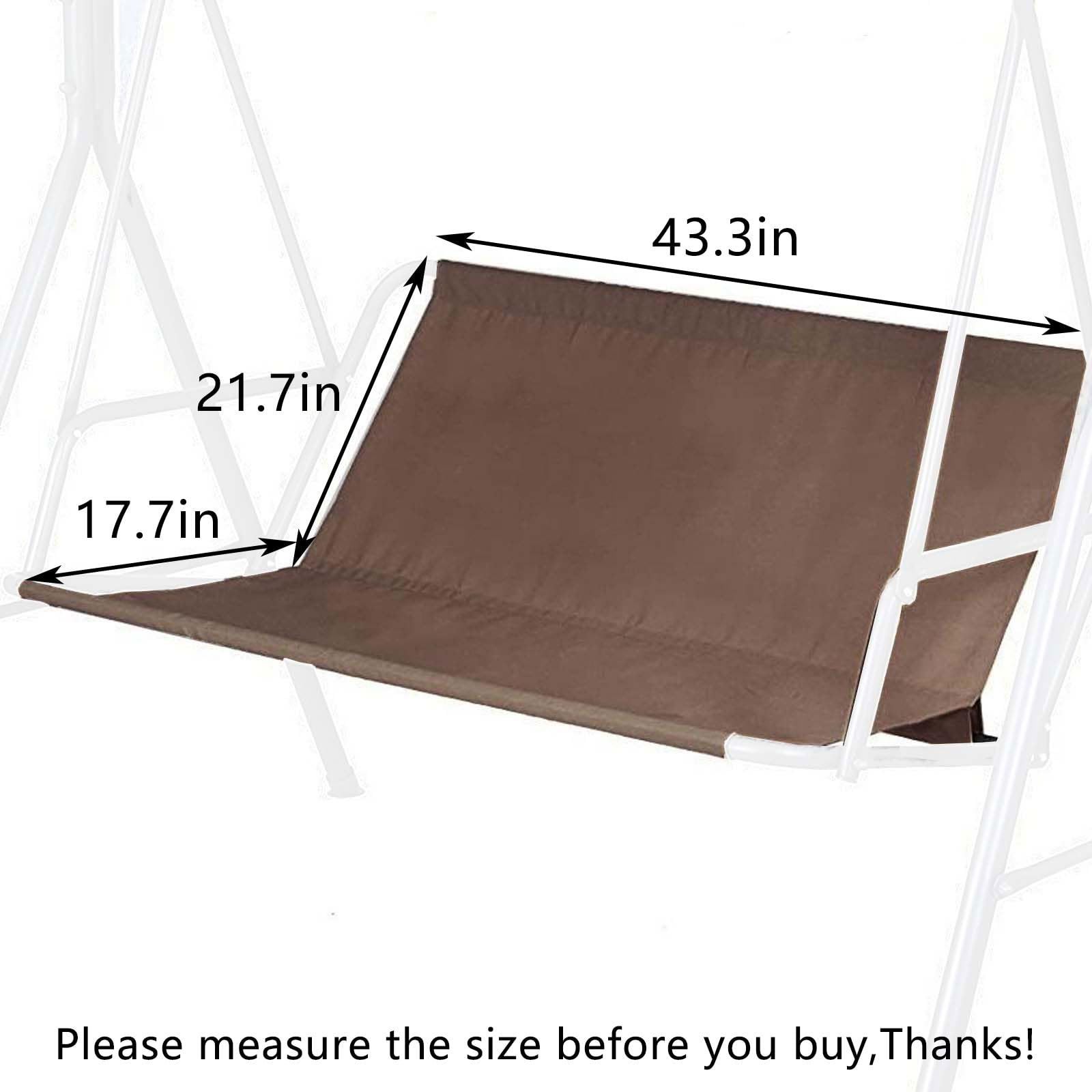 BEELAND 600D Thickened Oxford Waterproof Chair Bench Swing Seat Cover Replacement Patio Swing Seat Cover