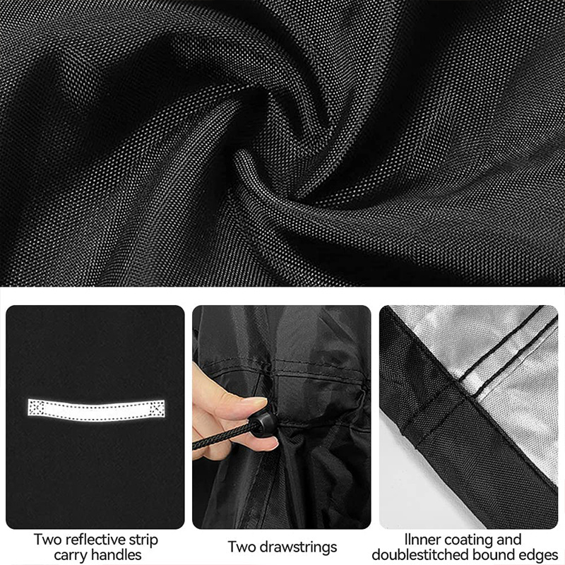 Outdoor Heavy Duty Fade Black BBQ Cover Resistant 30 inch Waterproof Barbecue Gas Grill Cover For Weber Brinkman Char-Broil