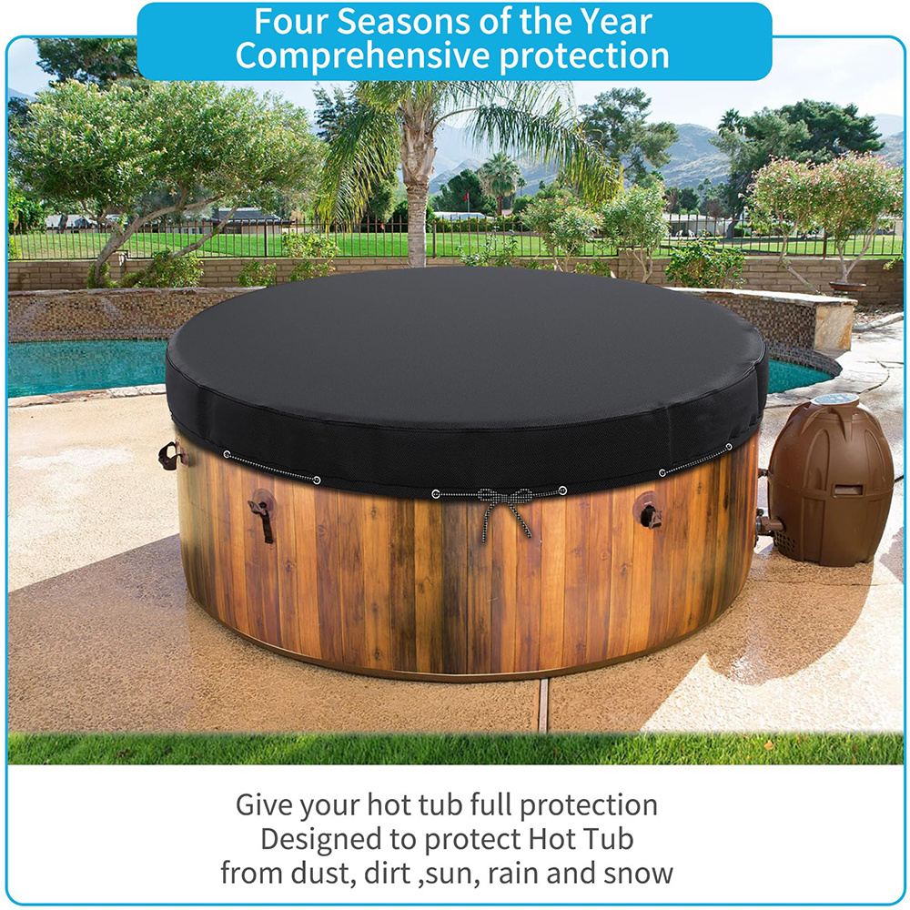 BEELAND Heavy Duty 600D Oxford wholesale SPA Covers UV Protection Windproof Round Hot Tub Cover