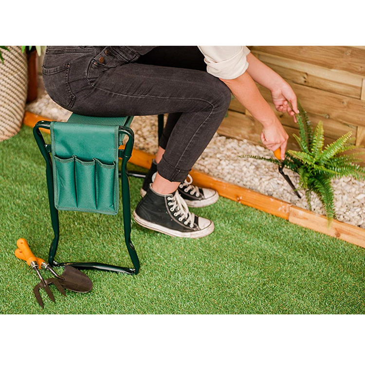 Tubes Garden Chair High Quality Steel Seat Foam Rubber Garden Tools Foldable Garden Kneeler