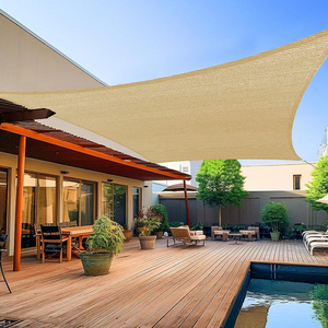 Outdoor Sand Color 6' X 8' Rectangle Shade Cloth Uv Block Sunshade Patio Sun Shade Sail Canopy For Pergola Backyard Garden Yard