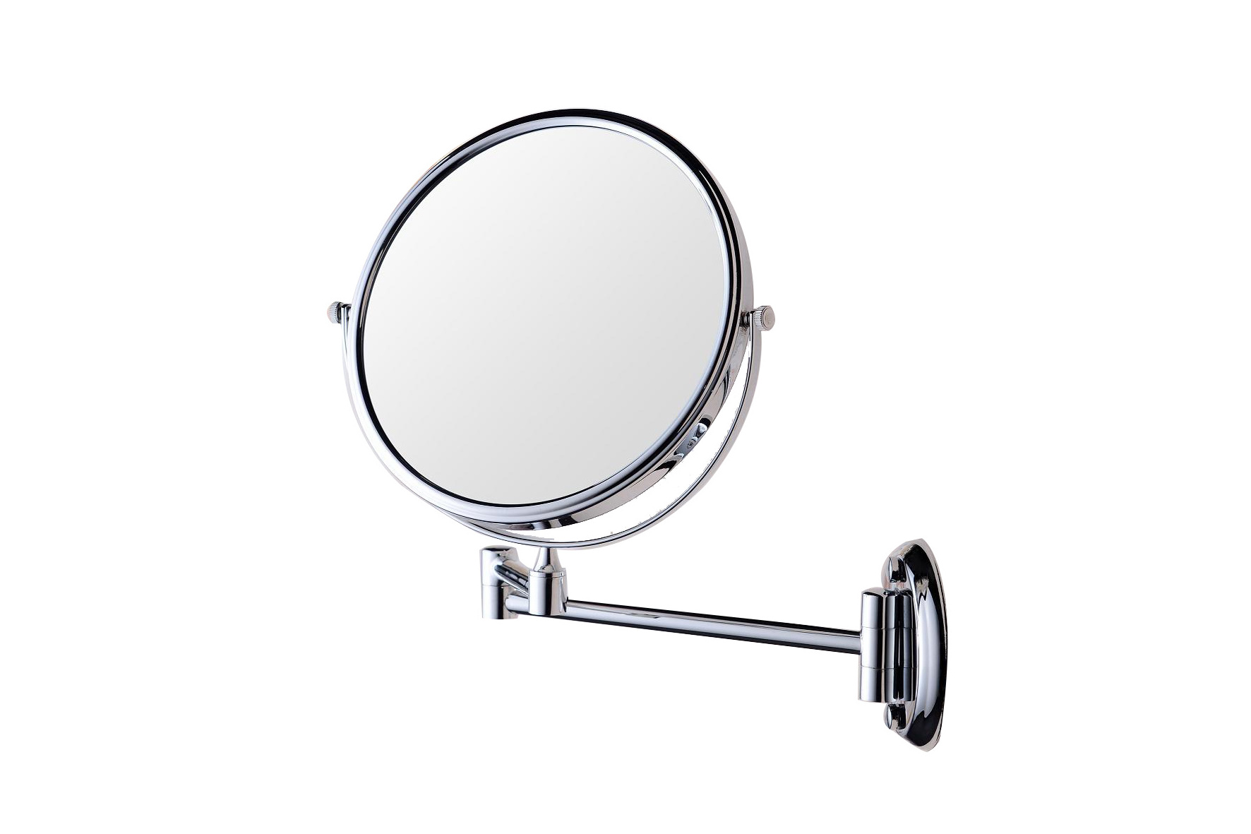 Beelee Bathroom Black Folded Mirror Double Sides Wall Cosmetic Magnifying Mirror