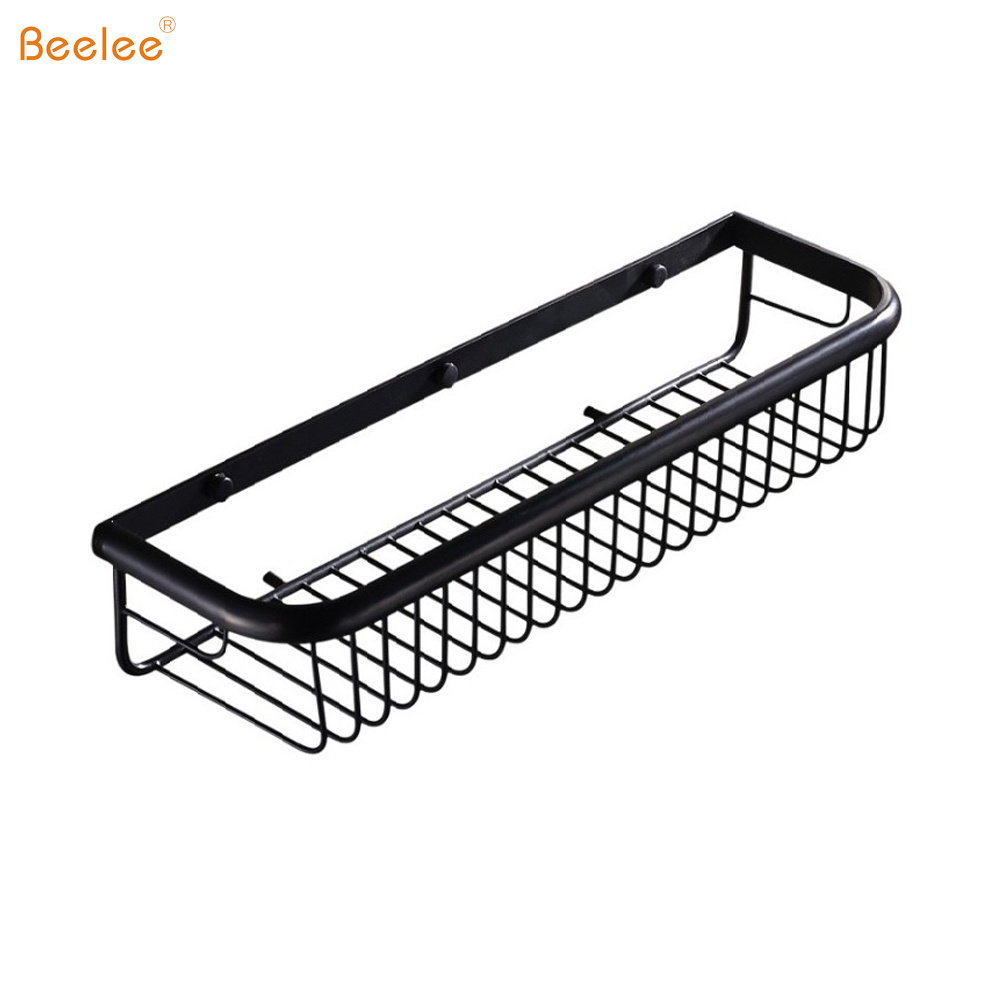 Beelee Brass Shower Organizer Wall Mount 45cm Oil Rubbed Bronze Bathroom Corner Shelf Cosmetic Shower Caddy for Kitchen Toilet