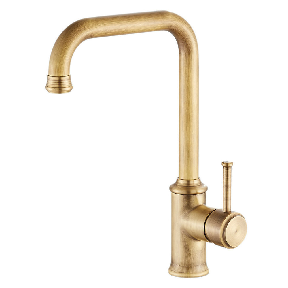 Beelee Bathroom Plumbing Fixtures Single Hole Brass Antique Faucet for Kitchen