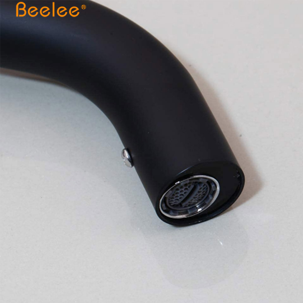 Beelee Wall Mounted Black Auto Water Tap Basin Sensor Faucet