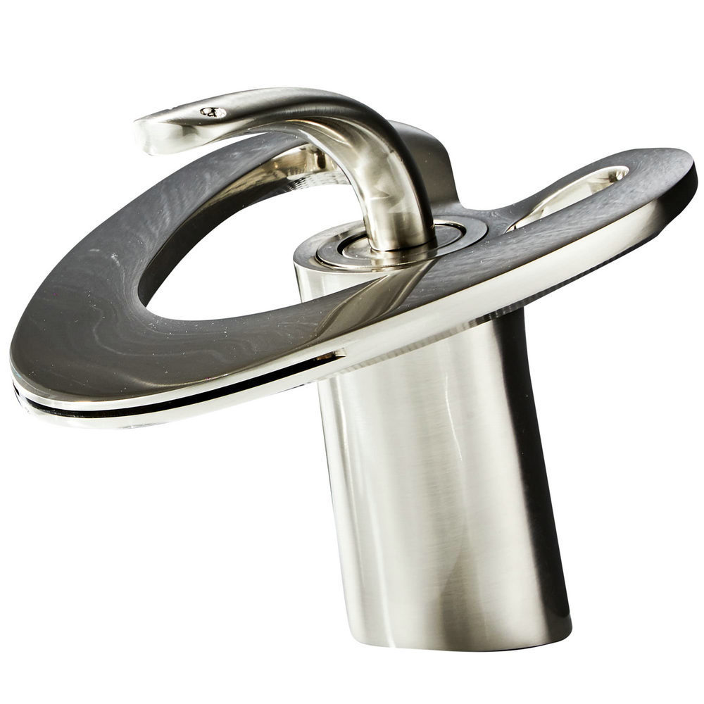 Brushed Nickel Bathroom Tap Single Handle Commercial Bathroom Sink Faucet