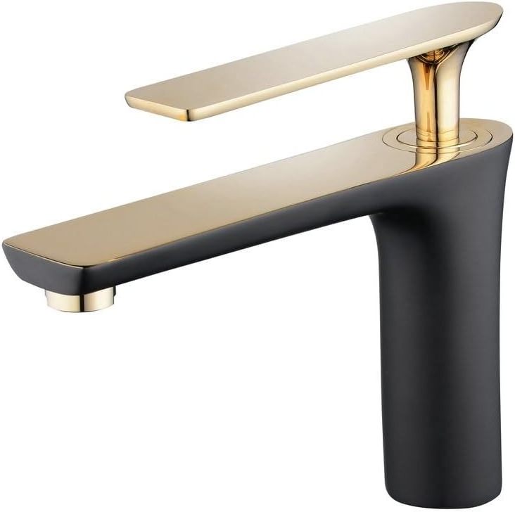 Matt Black Single Handle Commercial Lavatory Basin Mixer Tap Vanity Sink Faucets