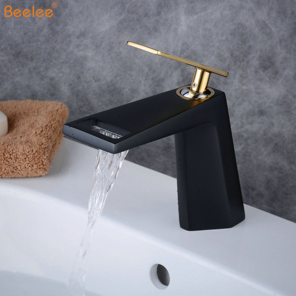 Beelee BL6773BG Matt Black Wash Hand Basin Mixer Faucet