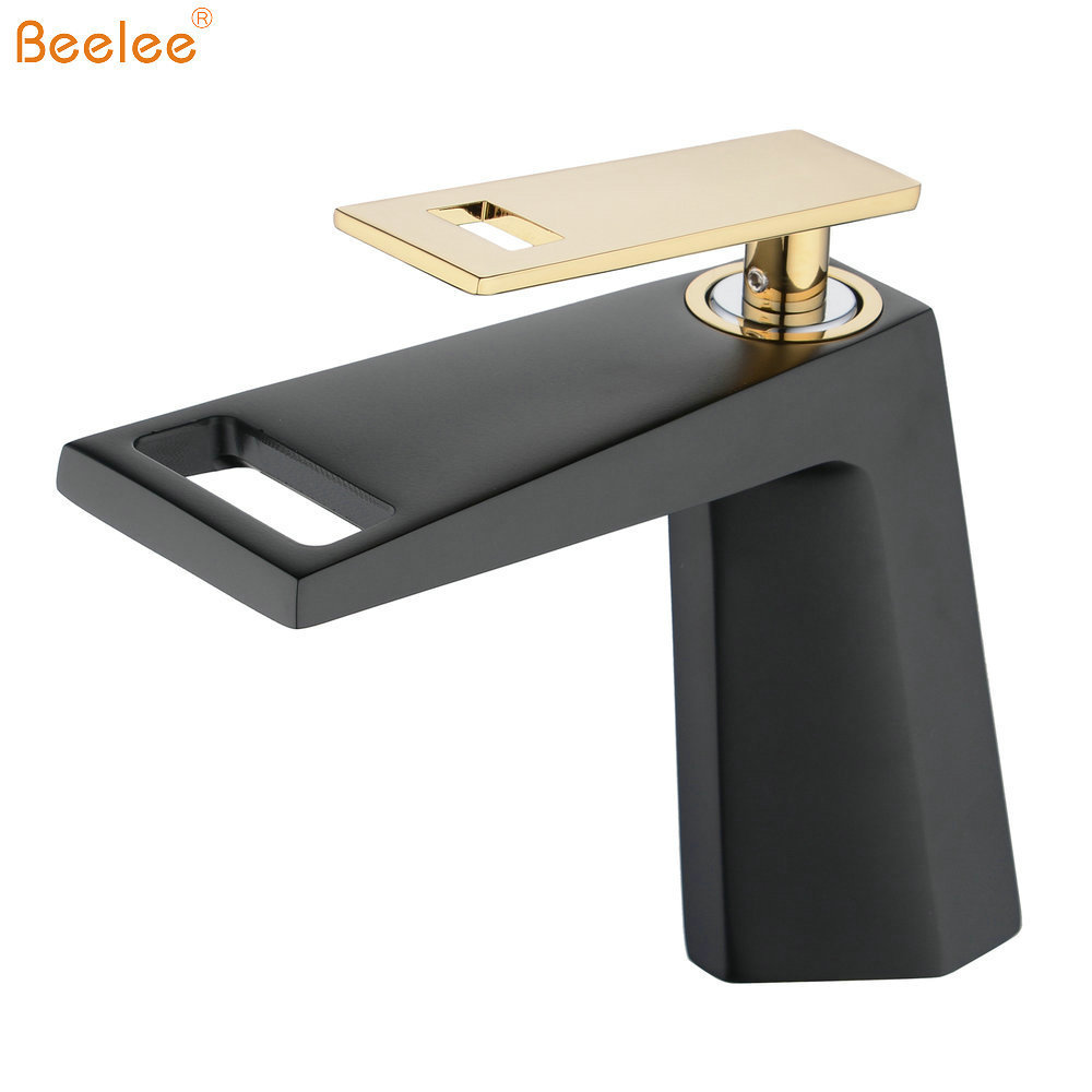 Beelee BL6773BG Matt Black Wash Hand Basin Mixer Faucet