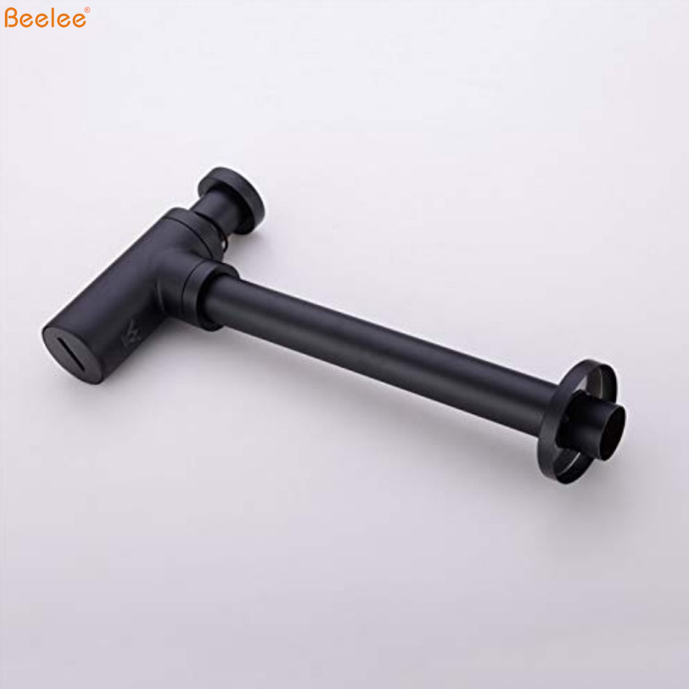 Beelee BA195B Brass Black Bottle Trap Siphon Drainer P-Trap Bathroom Sink Trap Drain Copper Sink Siphon for Wash Basin