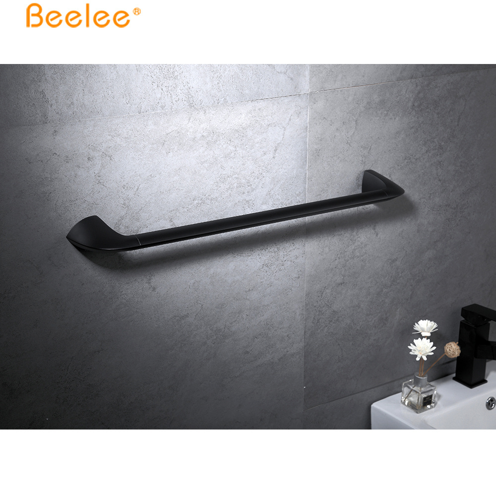 Beelee Brass Towel Bar Bathroom Black Towel Rack