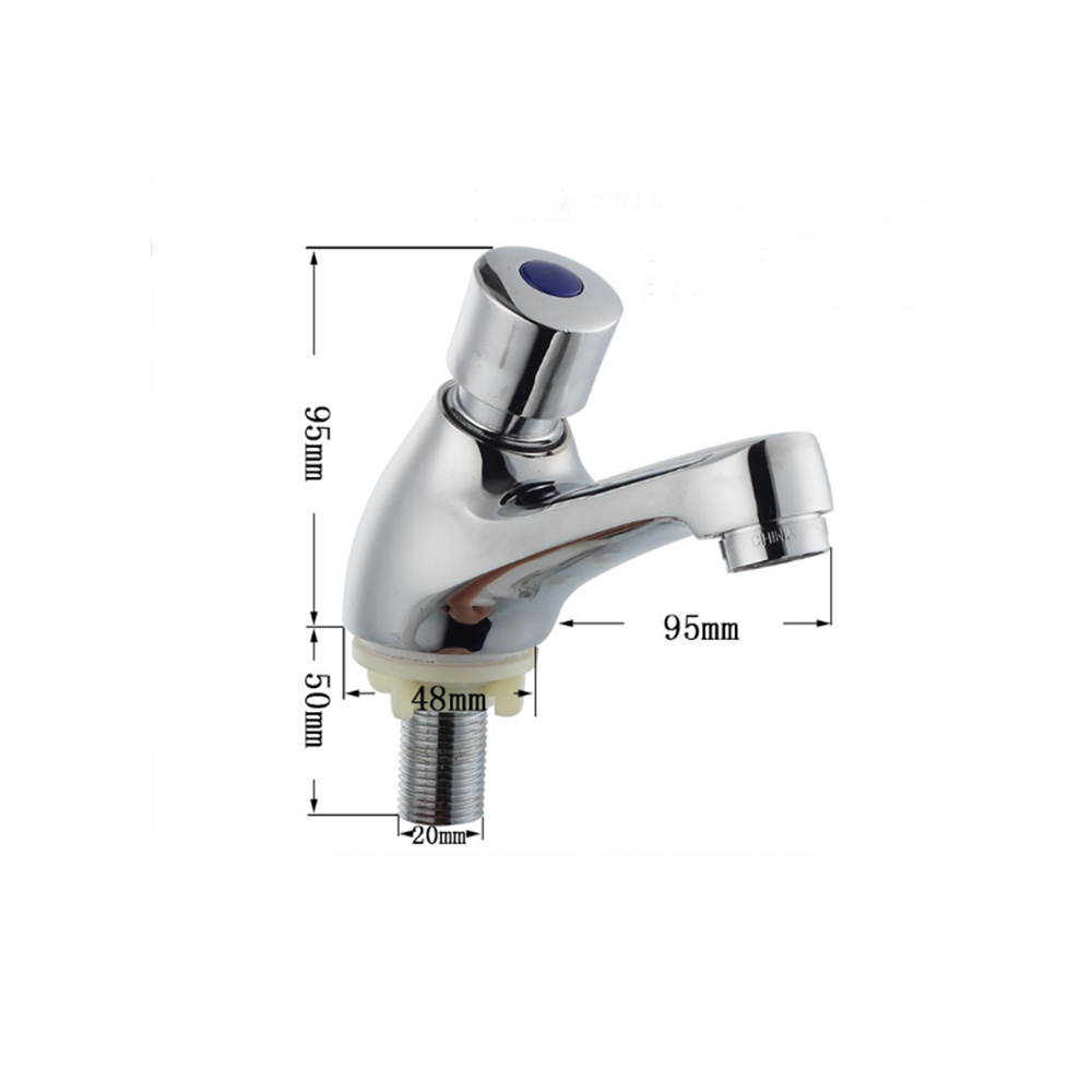 Cold only Time Lapse Delay Basin Tap Press Push Down Water Saving Faucet