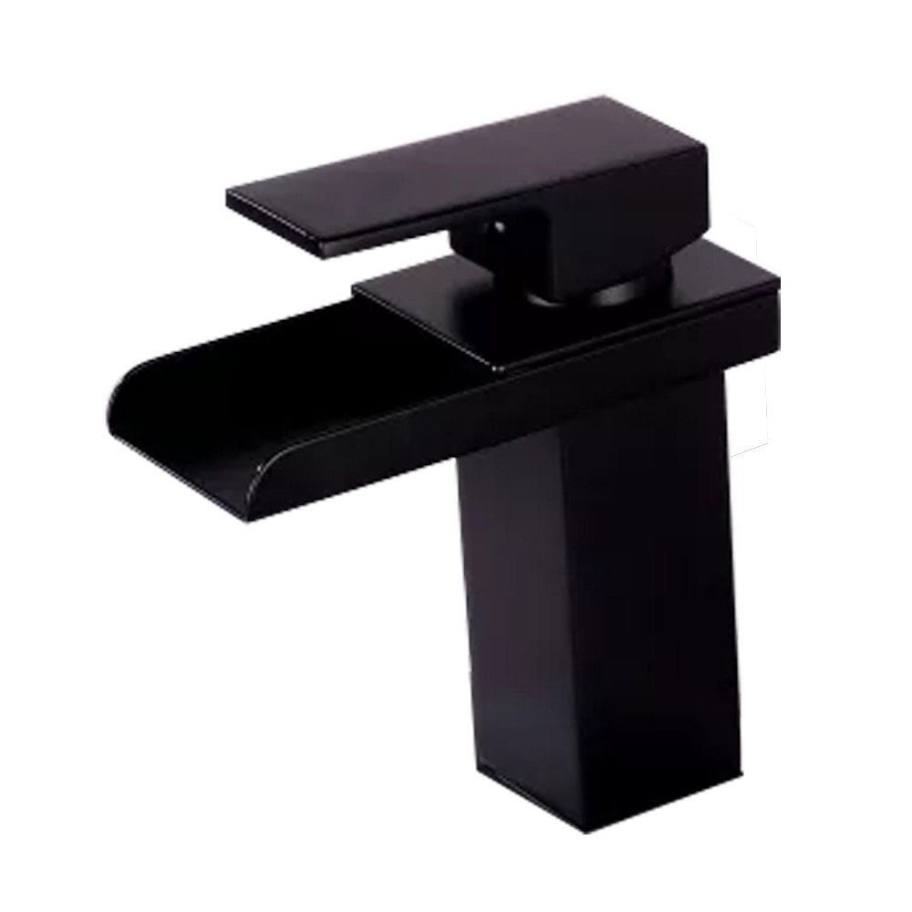 Beelee BL0510B Contemporary Brass Material Brass Water Tap Mixer Waterfall Bathroom Washbasin Faucet for hotel