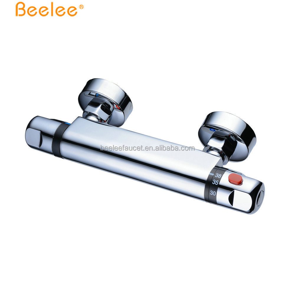 Beelee BL0202 Dual Handle Brass Thermostatic Exposed Bath Shower Faucets