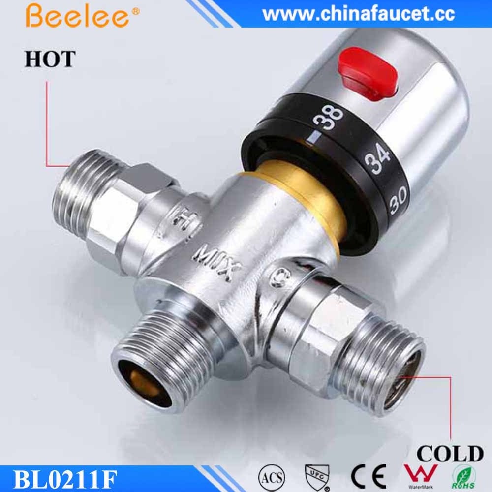 Beelee BL0211F Brass Hot Cold Mixing Valve Thermostatic Valve