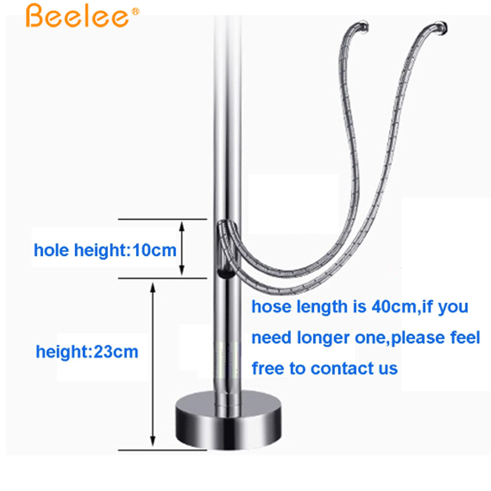 Beelee Bathroom Free Standing Shower Set Floor Bathtub Faucet ...