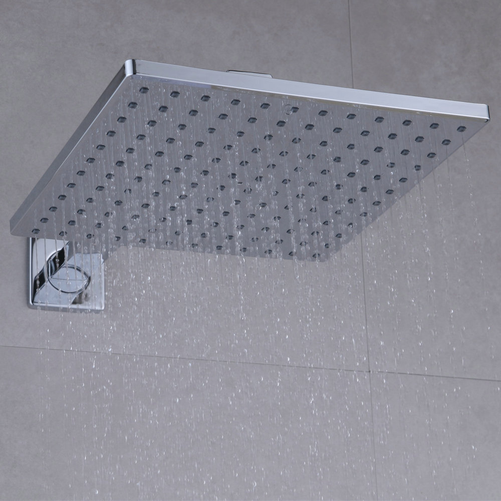 Beelee Dual Handle Concealed 8 Inch Rainfall Shower Mixer Set Concealed Bath Shower Faucet