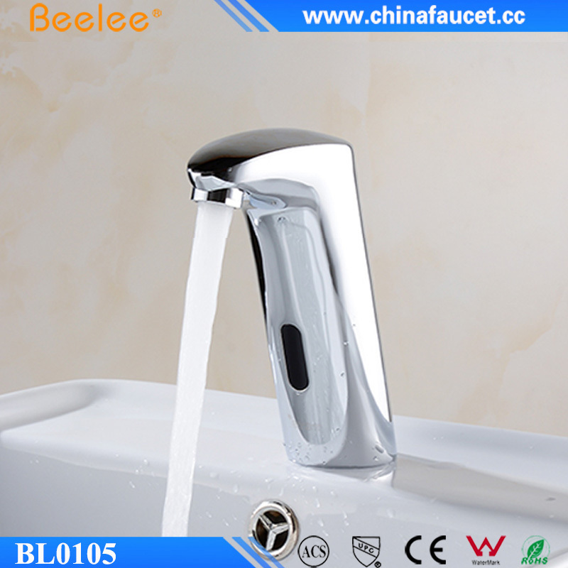 Beelee Bathroom No-touch Brass Infrared Sensor Wash Basin Mixer Water Taps Faucet