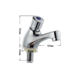 Cold only Time Lapse Delay Basin Tap Press Push Down Water Saving Faucet