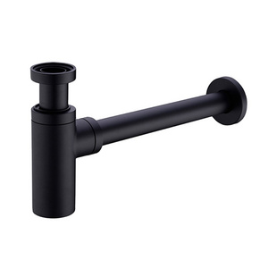 Beelee BA195B Brass Black Bottle Trap Siphon Drainer P-Trap Bathroom Sink Trap Drain Copper Sink Siphon for Wash Basin